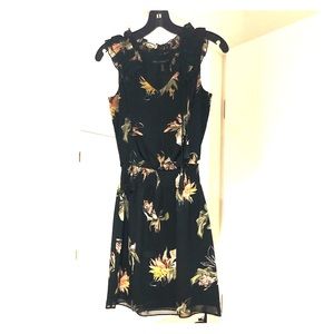 Black floral dress. Size 00